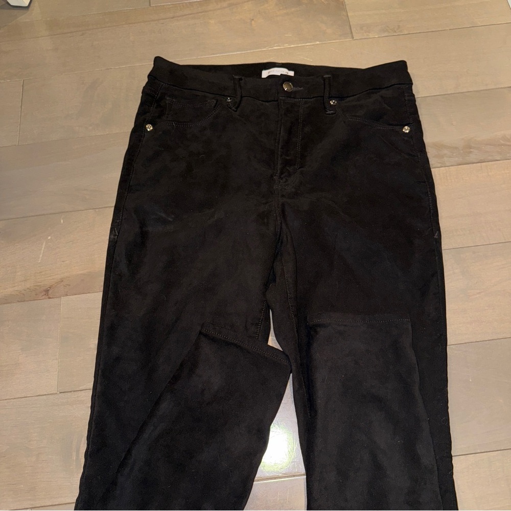Good American Black Suede Pants